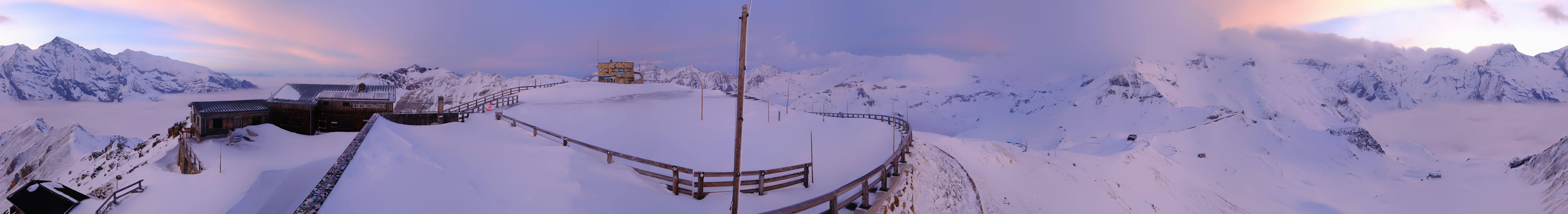 Archived image Webcam Panorama Grossglockner High Alpine Road - Edelweißhütte