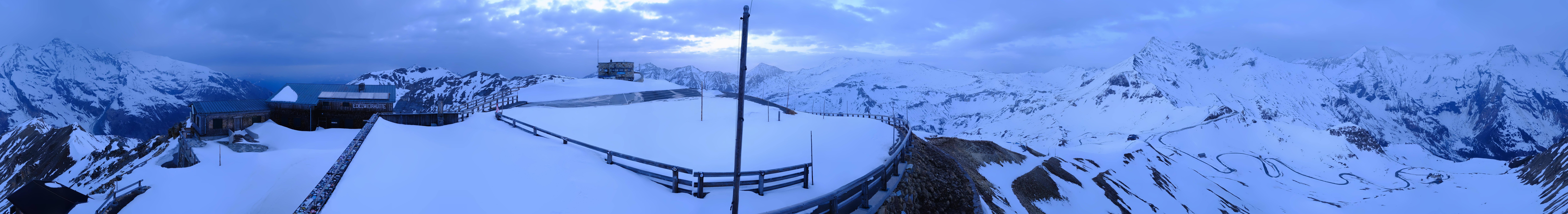 Archived image Webcam Panorama Grossglockner High Alpine Road - Edelweißhütte