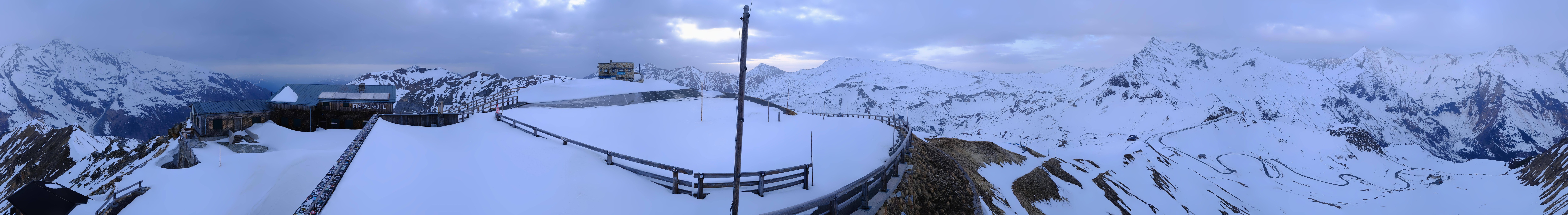 Archived image Webcam Panorama Grossglockner High Alpine Road - Edelweißhütte