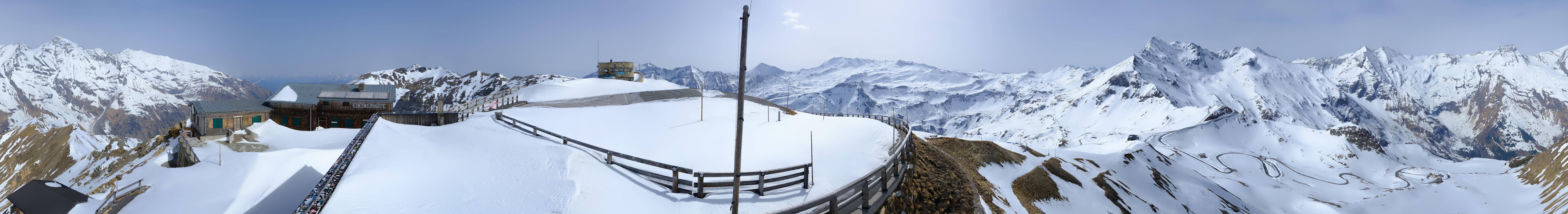 Archived image Webcam Panorama Grossglockner High Alpine Road - Edelweißhütte