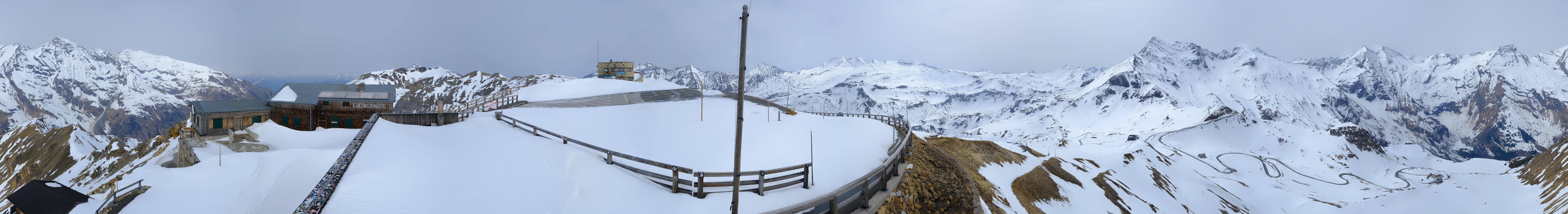 Archived image Webcam Panorama Grossglockner High Alpine Road - Edelweißhütte