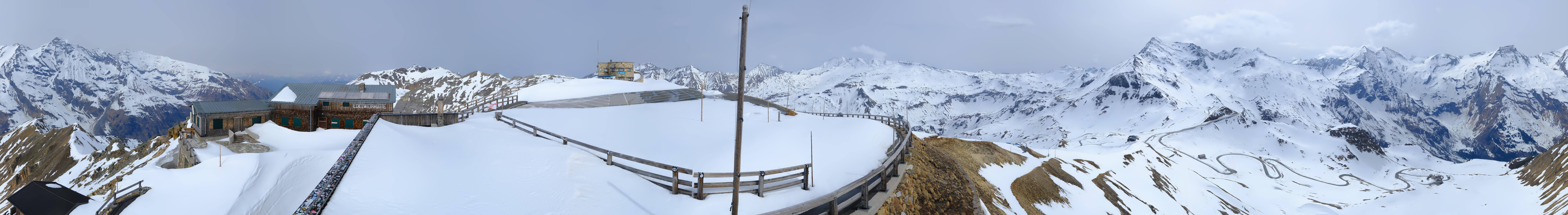 Archived image Webcam Panorama Grossglockner High Alpine Road - Edelweißhütte