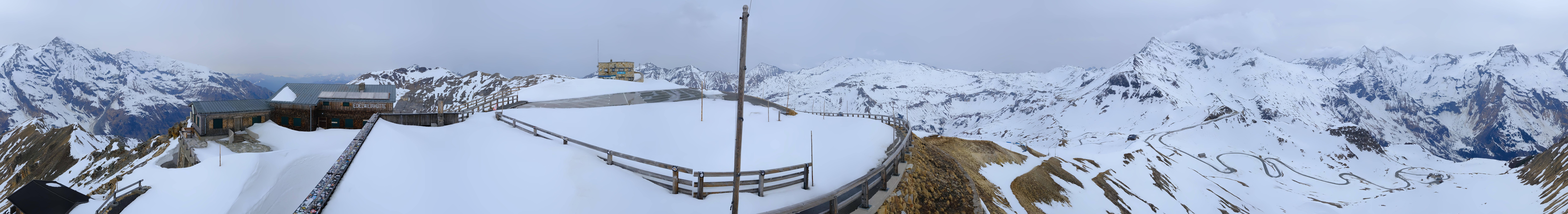 Archived image Webcam Panorama Grossglockner High Alpine Road - Edelweißhütte