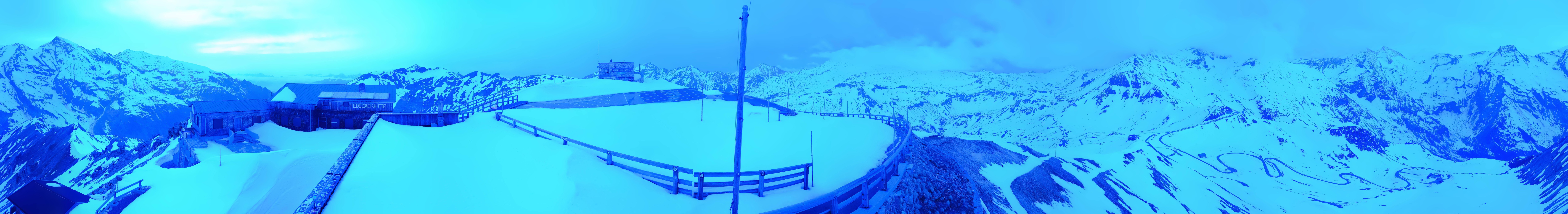 Archived image Webcam Panorama Grossglockner High Alpine Road - Edelweißhütte
