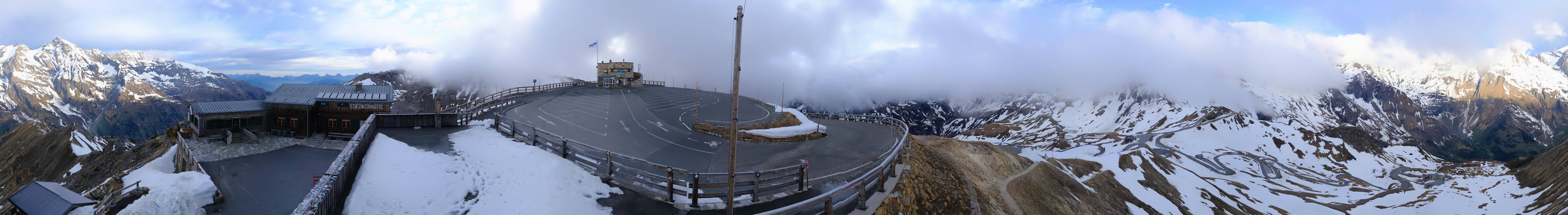 Archived image Webcam Panorama Grossglockner High Alpine Road - Edelweißhütte