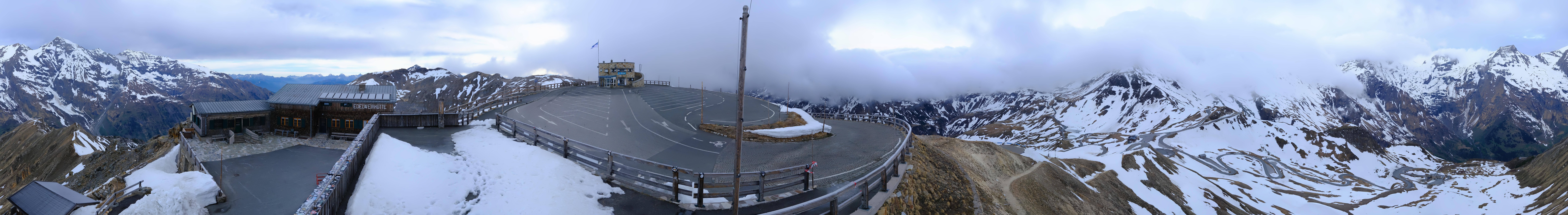 Archived image Webcam Panorama Grossglockner High Alpine Road - Edelweißhütte