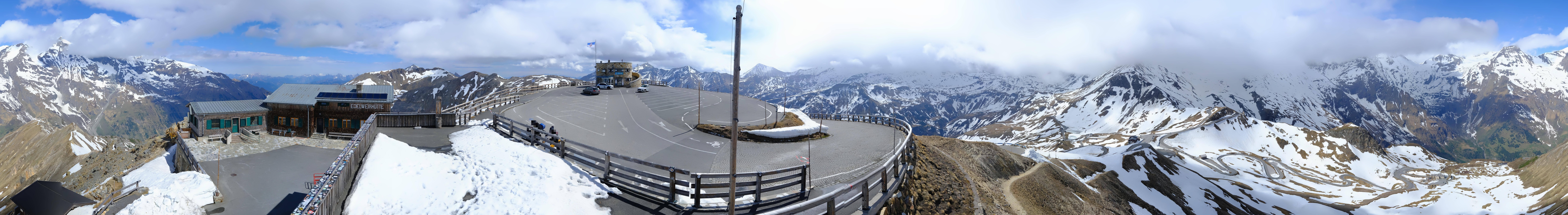 Archived image Webcam Panorama Grossglockner High Alpine Road - Edelweißhütte