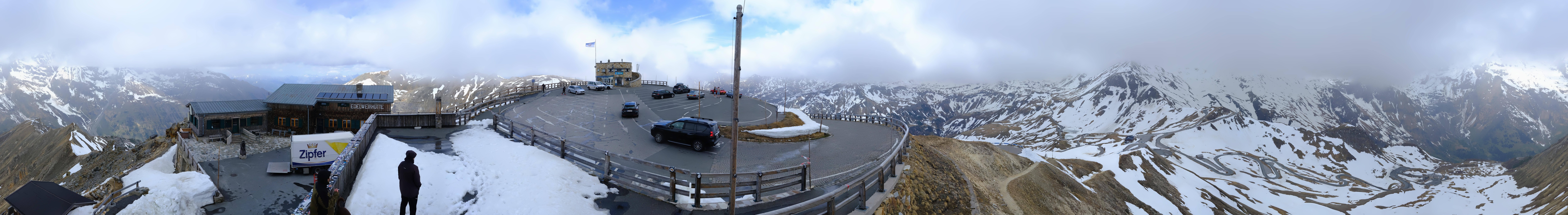 Archived image Webcam Panorama Grossglockner High Alpine Road - Edelweißhütte