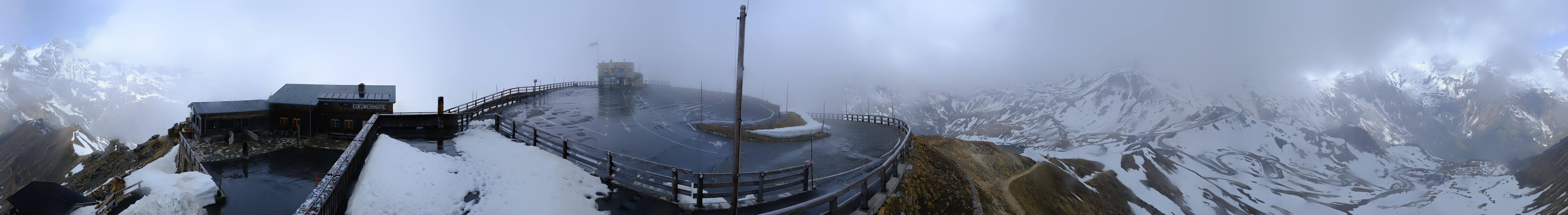 Archived image Webcam Panorama Grossglockner High Alpine Road - Edelweißhütte