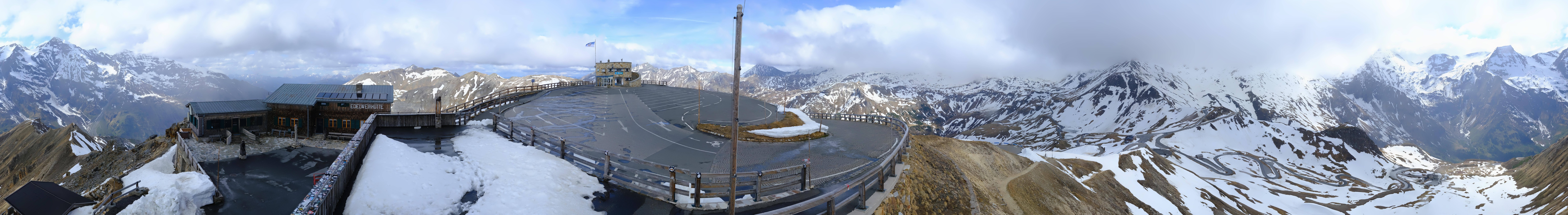 Archived image Webcam Panorama Grossglockner High Alpine Road - Edelweißhütte
