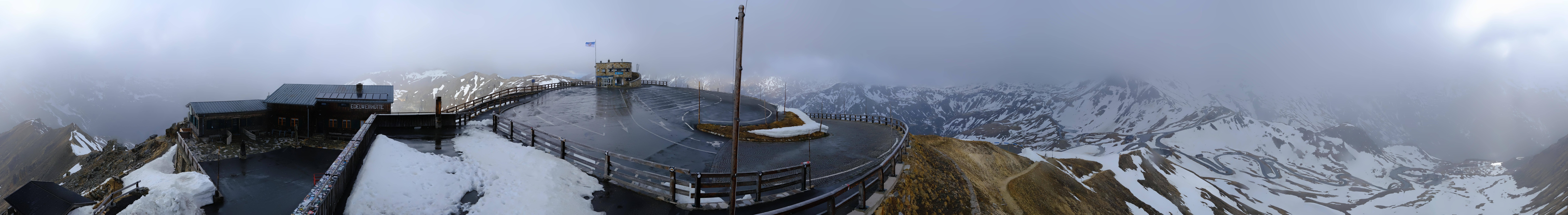 Archived image Webcam Panorama Grossglockner High Alpine Road - Edelweißhütte