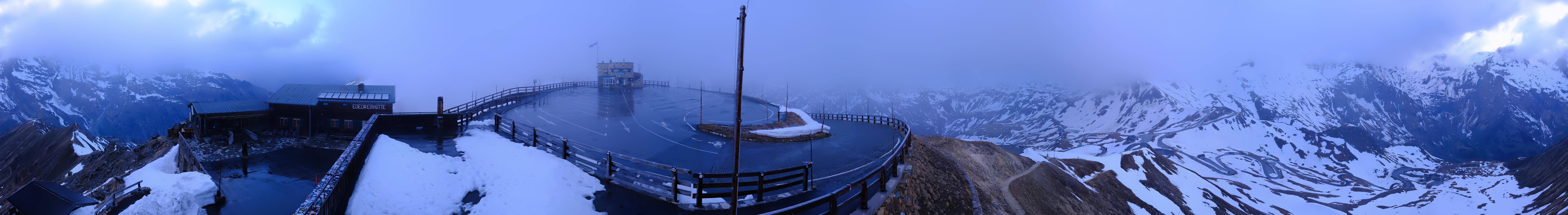 Archived image Webcam Panorama Grossglockner High Alpine Road - Edelweißhütte