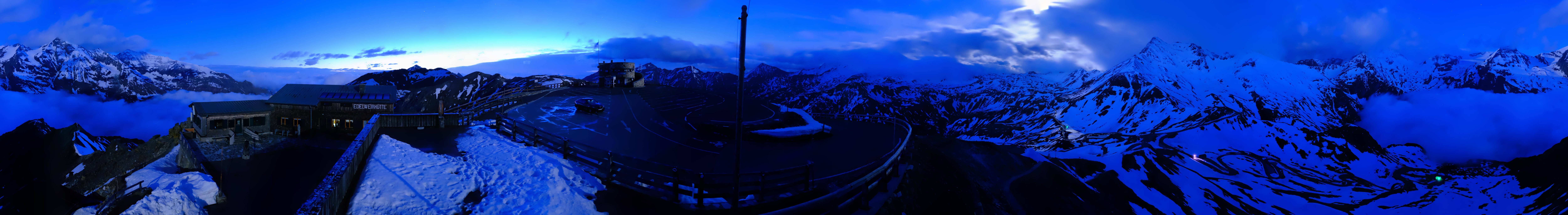 Archived image Webcam Panorama Grossglockner High Alpine Road - Edelweißhütte