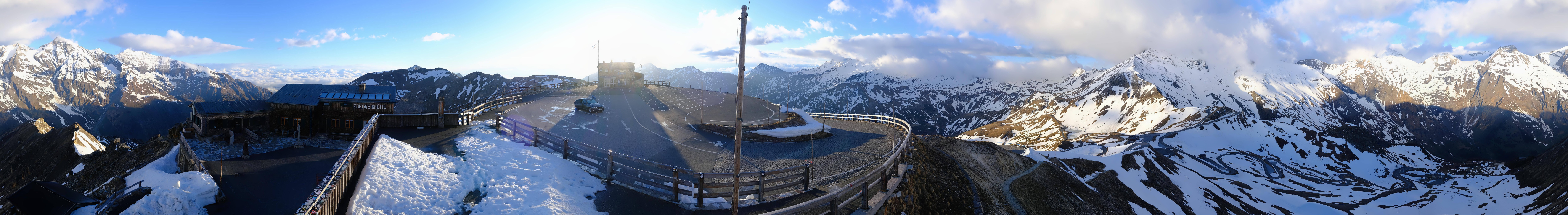 Archived image Webcam Panorama Grossglockner High Alpine Road - Edelweißhütte