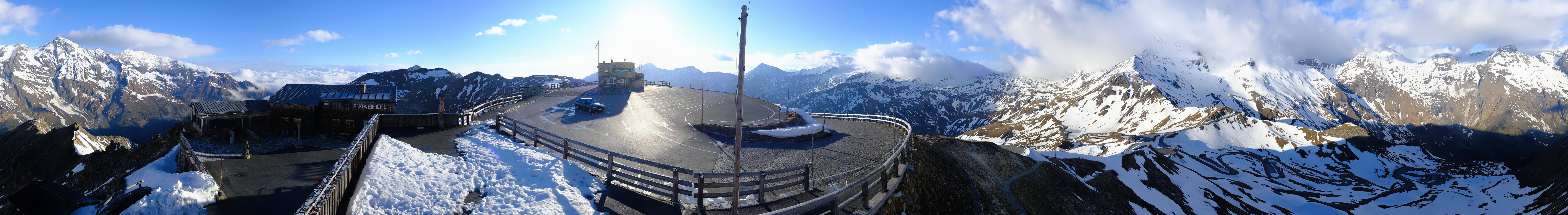 Archived image Webcam Panorama Grossglockner High Alpine Road - Edelweißhütte