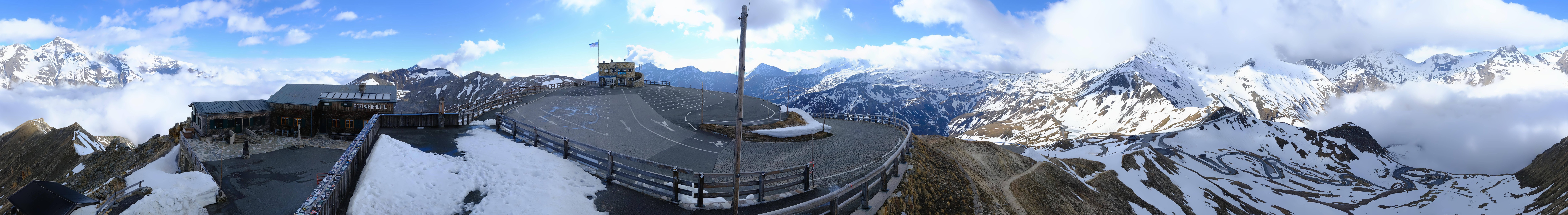 Archived image Webcam Panorama Grossglockner High Alpine Road - Edelweißhütte