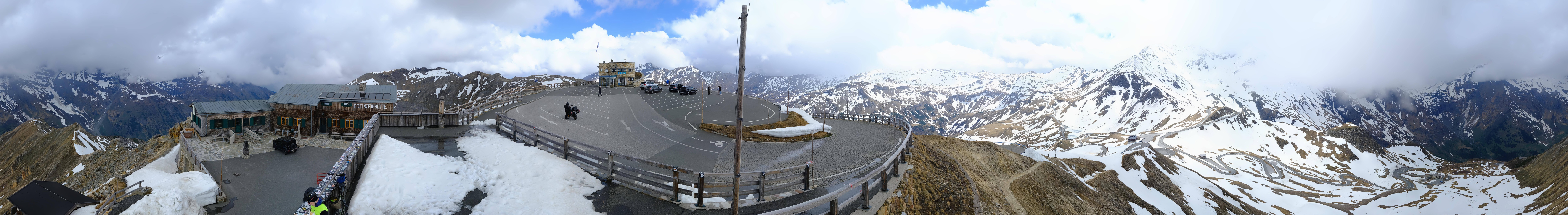 Archived image Webcam Panorama Grossglockner High Alpine Road - Edelweißhütte