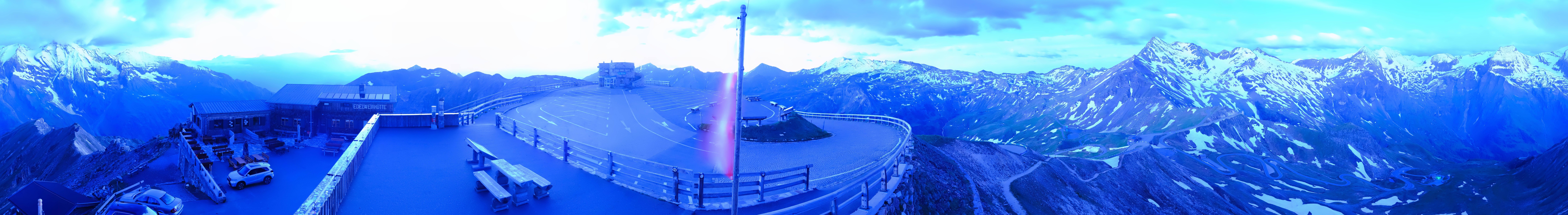 Archived image Webcam Panorama Grossglockner High Alpine Road - Edelweißhütte