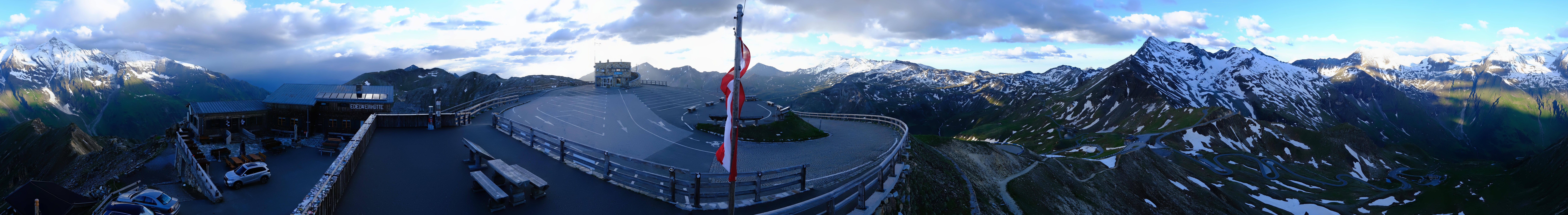 Archived image Webcam Panorama Grossglockner High Alpine Road - Edelweißhütte