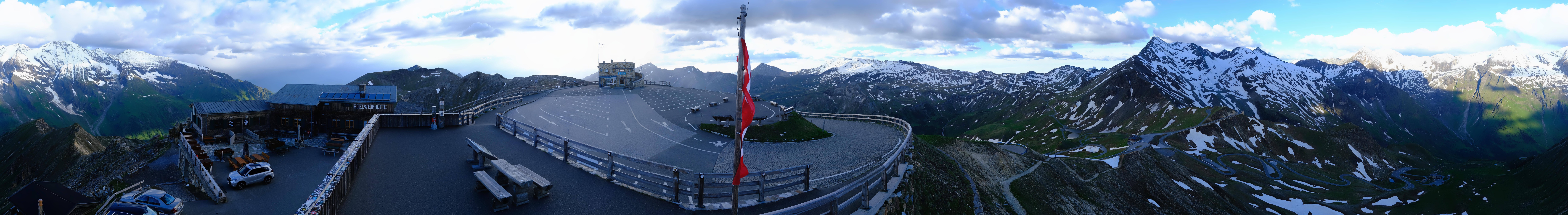 Archived image Webcam Panorama Grossglockner High Alpine Road - Edelweißhütte