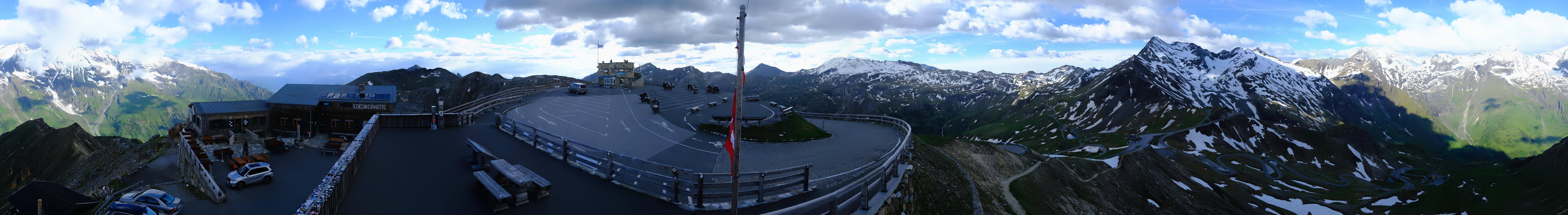 Archived image Webcam Panorama Grossglockner High Alpine Road - Edelweißhütte