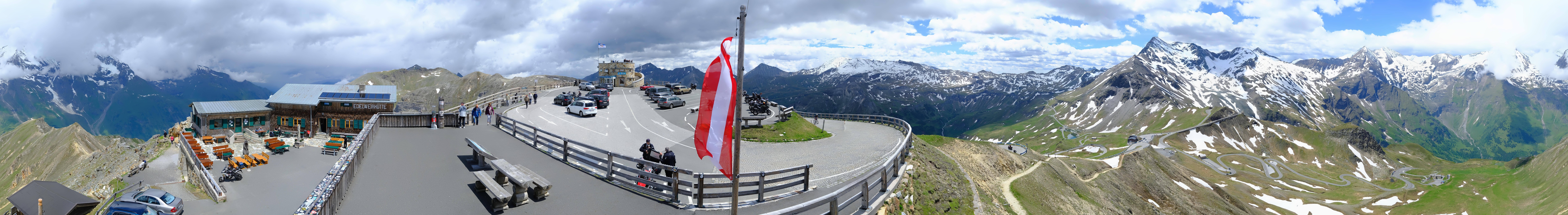 Archived image Webcam Panorama Grossglockner High Alpine Road - Edelweißhütte