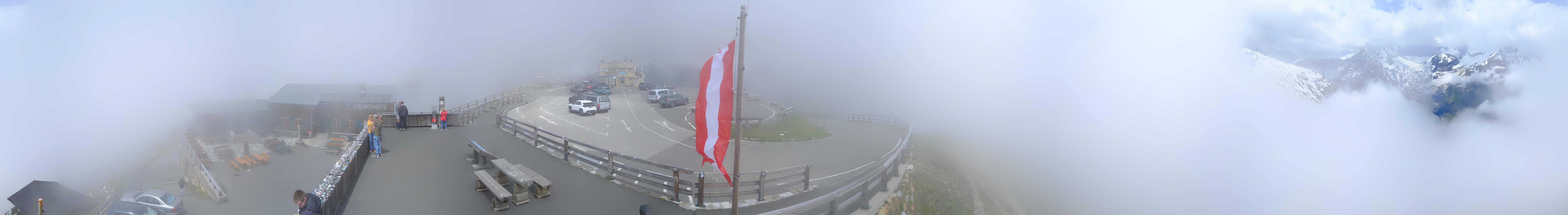 Archived image Webcam Panorama Grossglockner High Alpine Road - Edelweißhütte