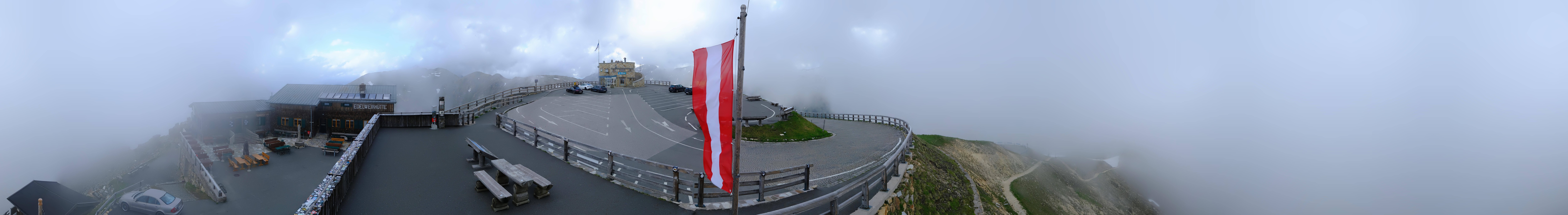 Archived image Webcam Panorama Grossglockner High Alpine Road - Edelweißhütte