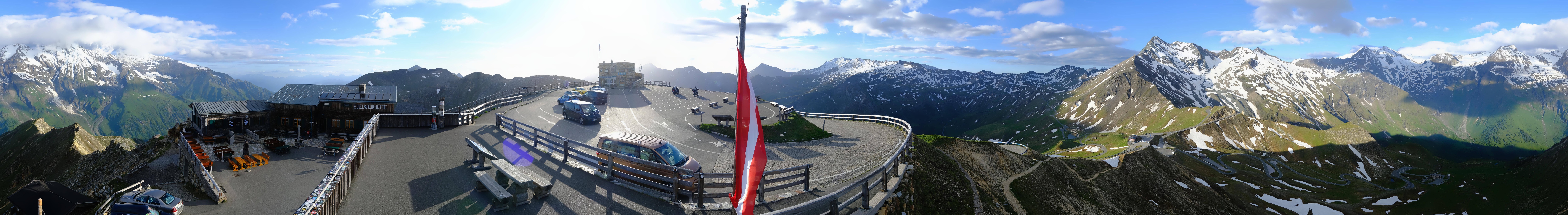 Archived image Webcam Panorama Grossglockner High Alpine Road - Edelweißhütte