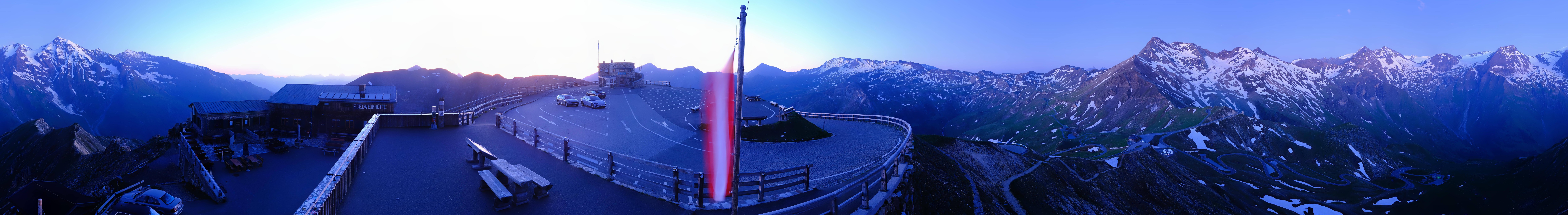 Archived image Webcam Panorama Grossglockner High Alpine Road - Edelweißhütte