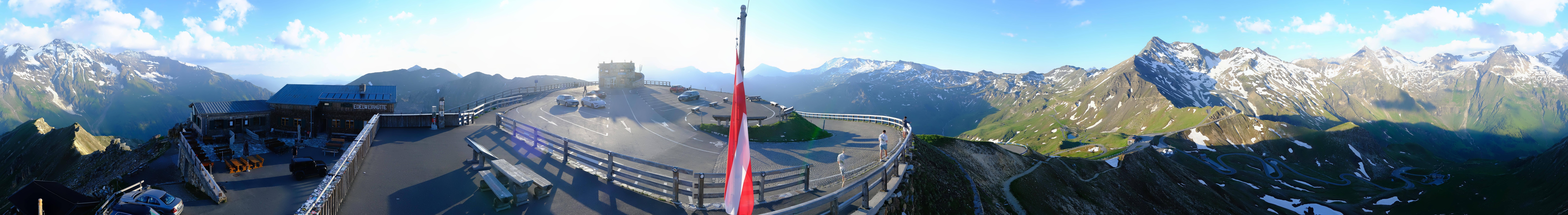 Archived image Webcam Panorama Grossglockner High Alpine Road - Edelweißhütte
