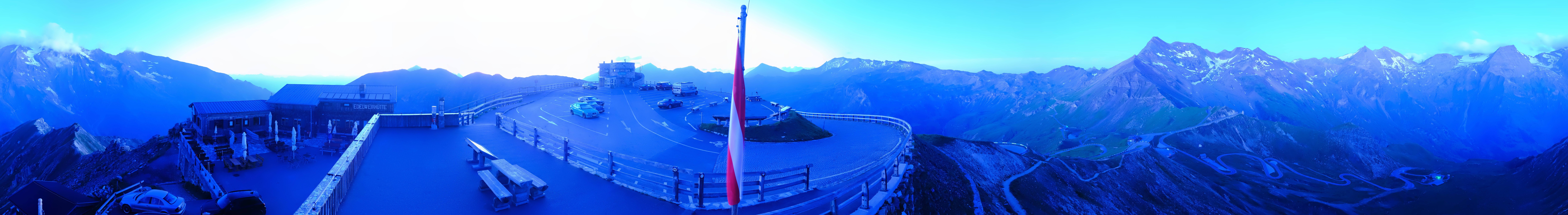 Archived image Webcam Panorama Grossglockner High Alpine Road - Edelweißhütte