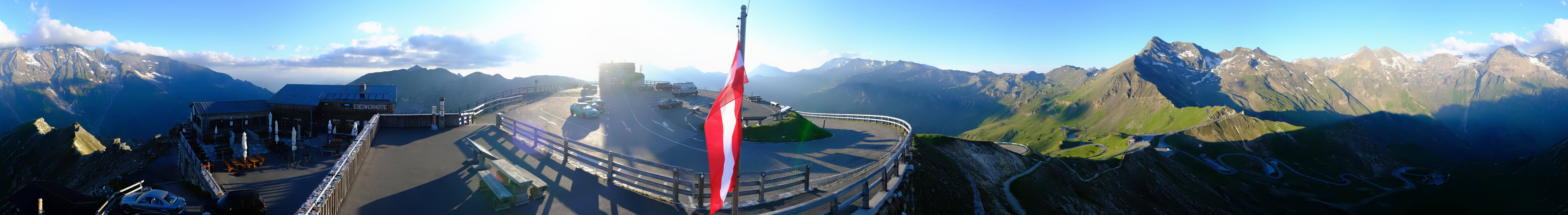 Archived image Webcam Panorama Grossglockner High Alpine Road - Edelweißhütte