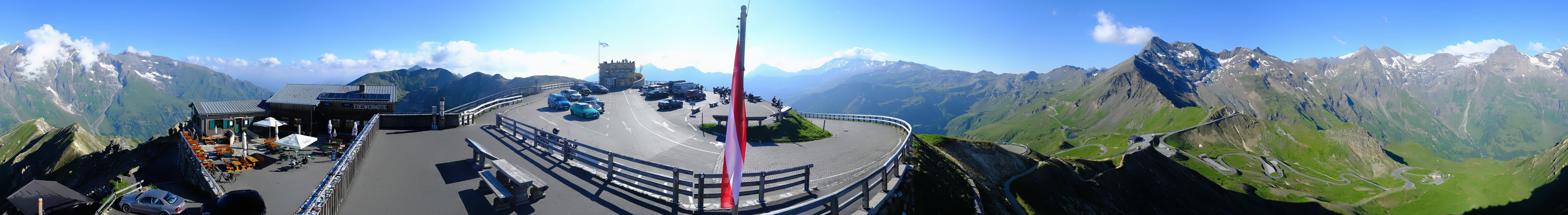 Archived image Webcam Panorama Grossglockner High Alpine Road - Edelweißhütte