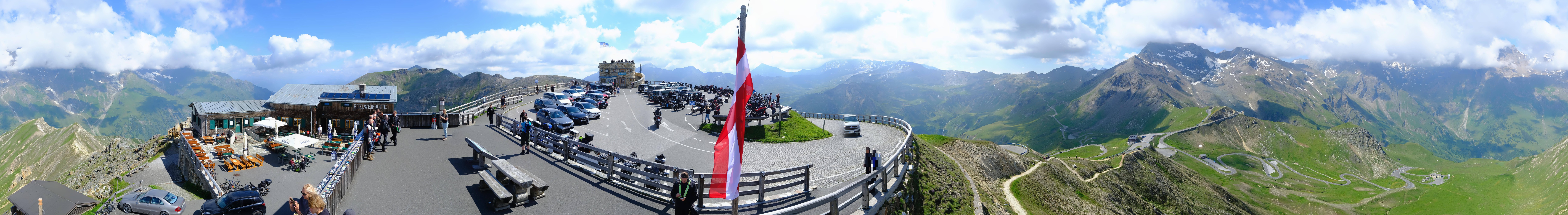 Archived image Webcam Panorama Grossglockner High Alpine Road - Edelweißhütte