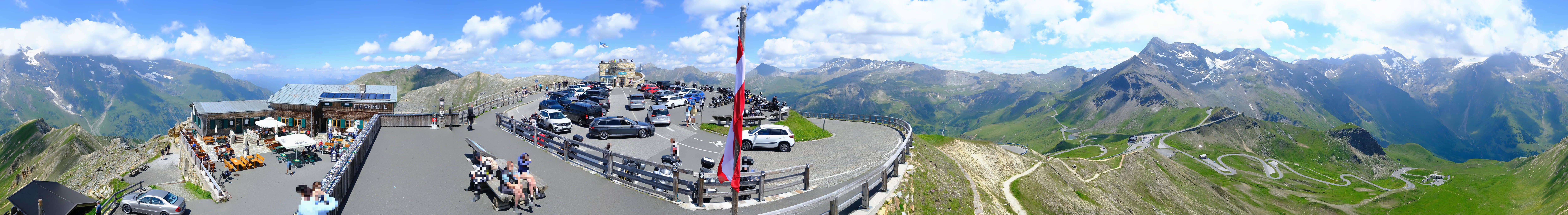 Archived image Webcam Panorama Grossglockner High Alpine Road - Edelweißhütte