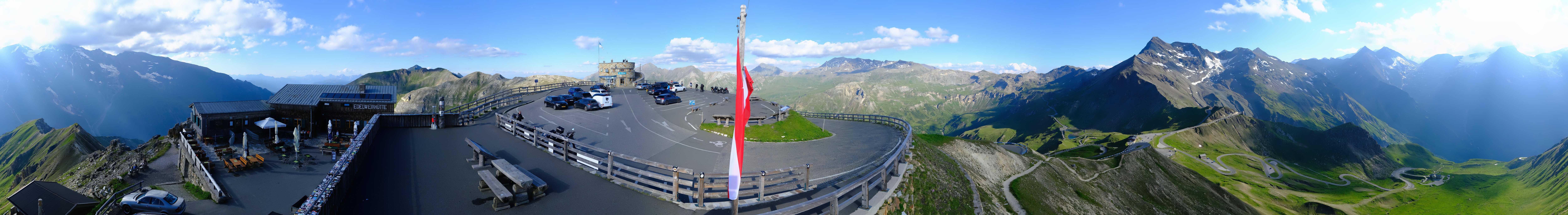 Archived image Webcam Panorama Grossglockner High Alpine Road - Edelweißhütte
