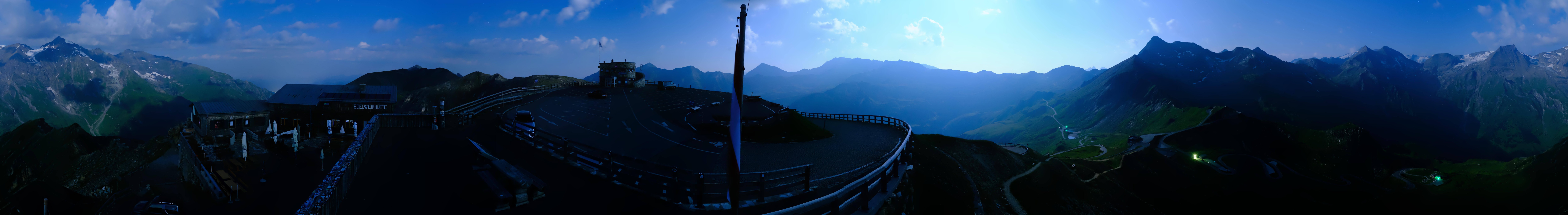 Archived image Webcam Panorama Grossglockner High Alpine Road - Edelweißhütte