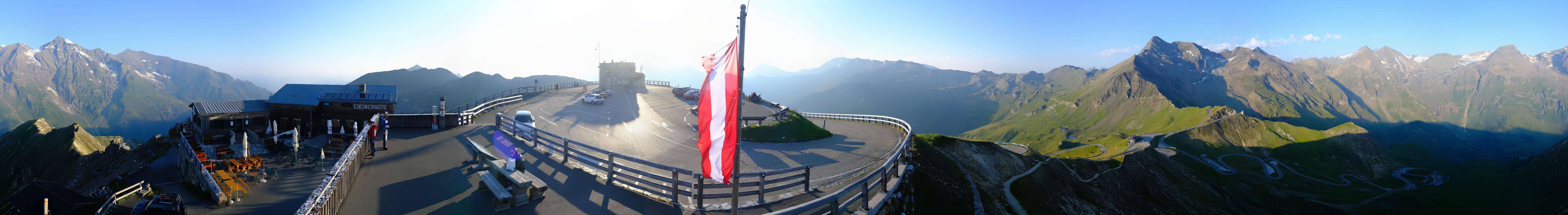 Archived image Webcam Panorama Grossglockner High Alpine Road - Edelweißhütte