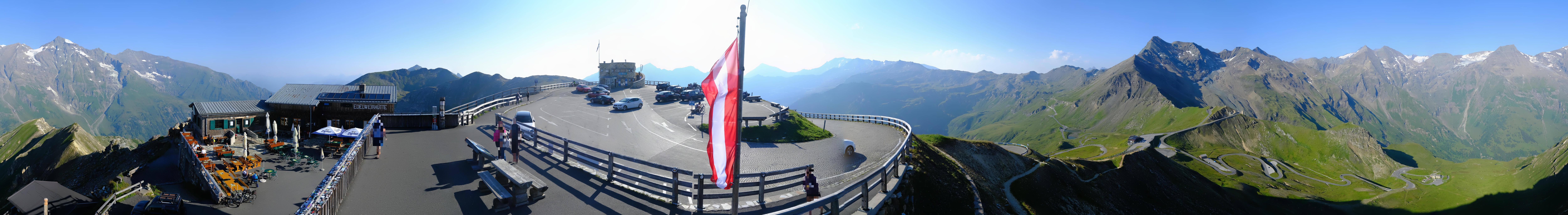 Archived image Webcam Panorama Grossglockner High Alpine Road - Edelweißhütte