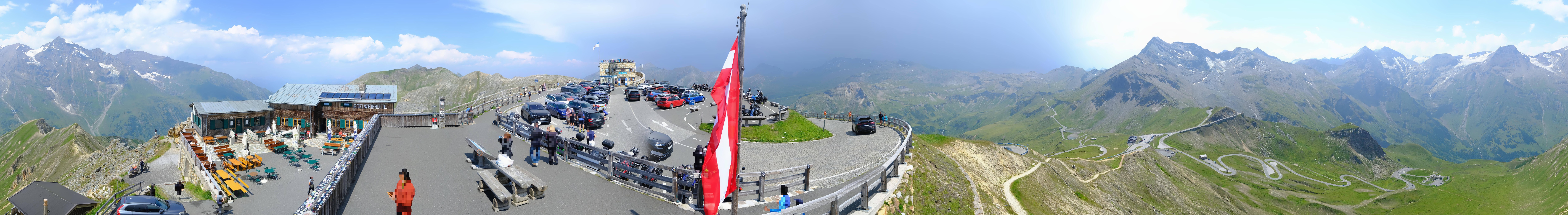 Archived image Webcam Panorama Grossglockner High Alpine Road - Edelweißhütte