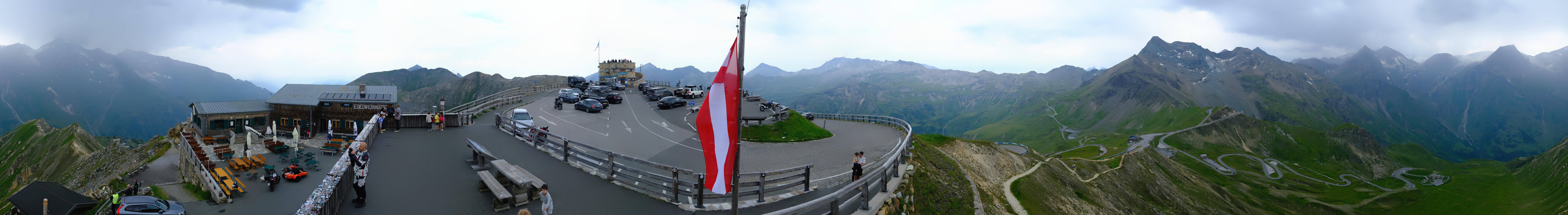 Archived image Webcam Panorama Grossglockner High Alpine Road - Edelweißhütte