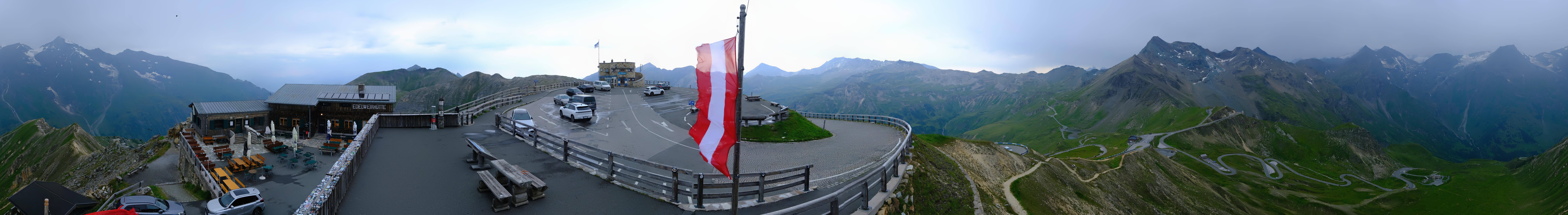 Archived image Webcam Panorama Grossglockner High Alpine Road - Edelweißhütte