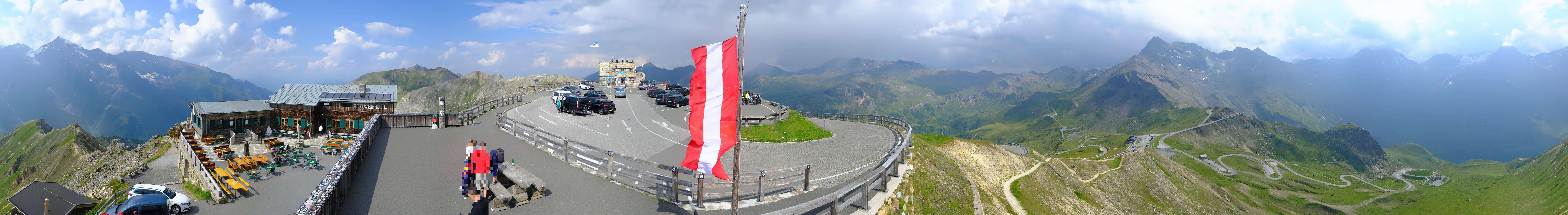 Archived image Webcam Panorama Grossglockner High Alpine Road - Edelweißhütte