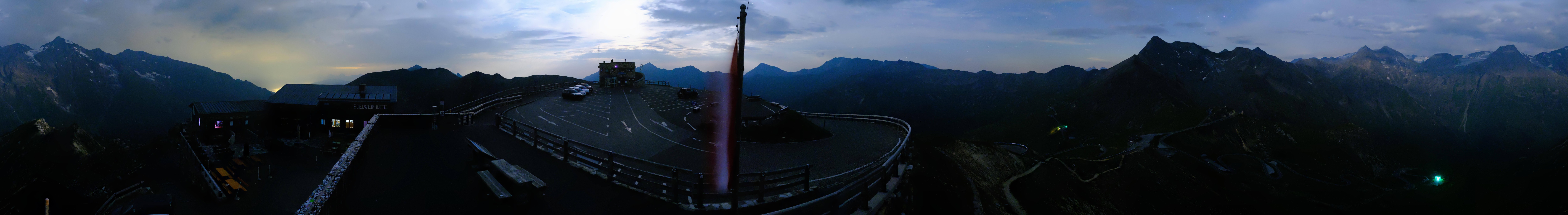Archived image Webcam Panorama Grossglockner High Alpine Road - Edelweißhütte