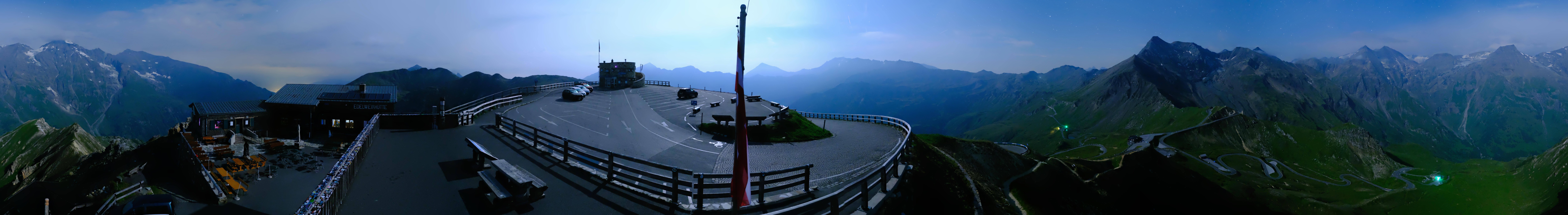 Archived image Webcam Panorama Grossglockner High Alpine Road - Edelweißhütte