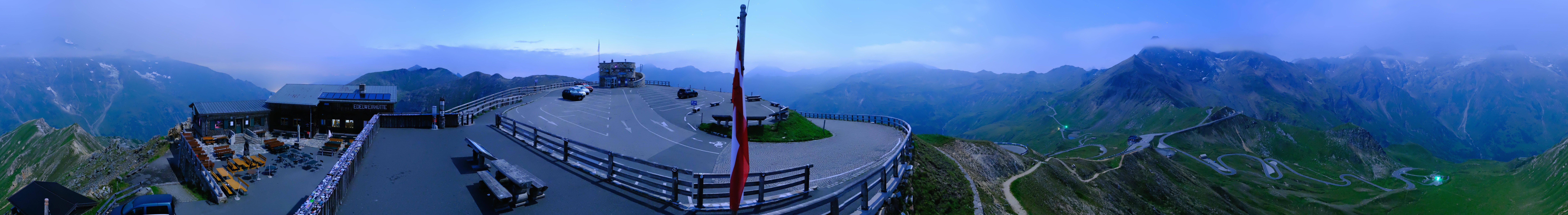 Archived image Webcam Panorama Grossglockner High Alpine Road - Edelweißhütte