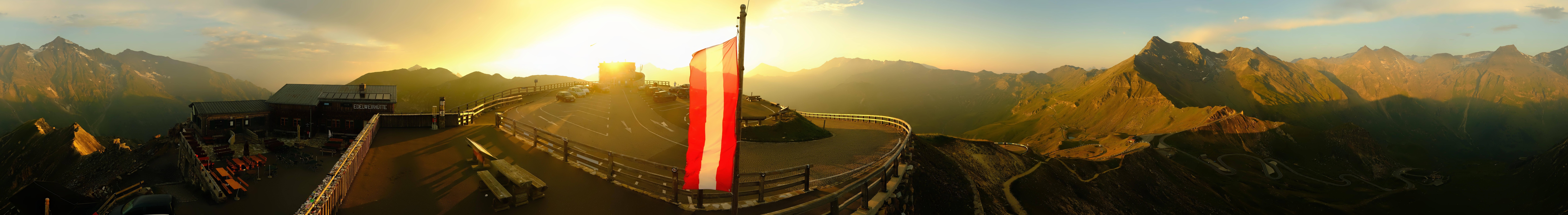 Archived image Webcam Panorama Grossglockner High Alpine Road - Edelweißhütte