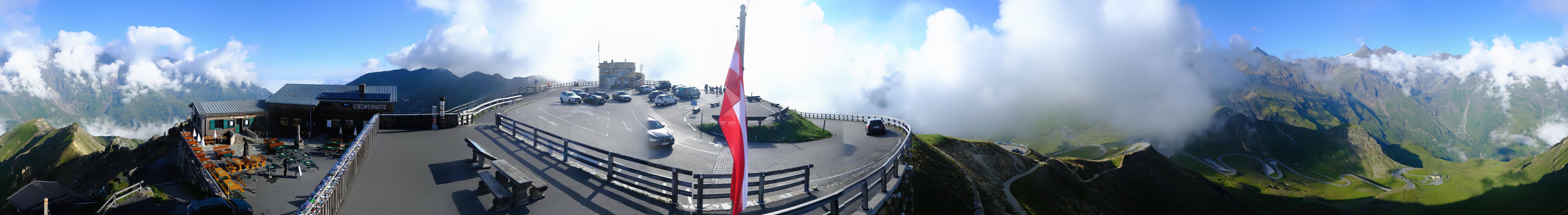 Archived image Webcam Panorama Grossglockner High Alpine Road - Edelweißhütte