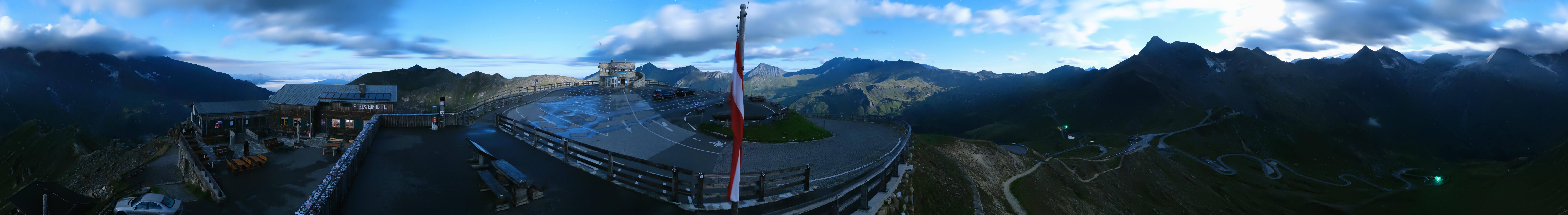 Archived image Webcam Panorama Grossglockner High Alpine Road - Edelweißhütte